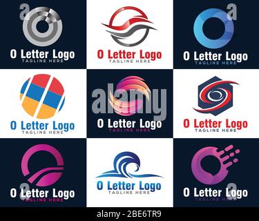 Modernes, farbenfrohes O-Letter-Logo-Design. Stock Vektor