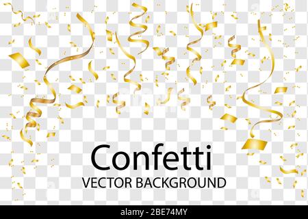 Goldene Konfetti Hintergrund Stock Vektor