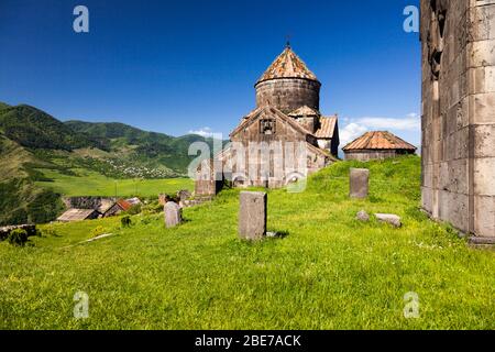 Haghpat Kloster, armenische Kirche, mittelalterliche Klosteranlage, Haghpat, Lori Provinz, Armenien, Kaukasus, Asien Stockfoto