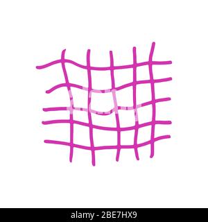 Handgezeichnetes rosa Gitter. Vektorgrafik. Pinzierung und Marker. Stock Vektor