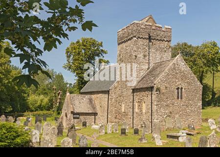 Kirche von St Cradoc, 13. Jahrhundert, Cheriton, Gower Peninsula, Swansea, South Wales, Großbritannien Stockfoto