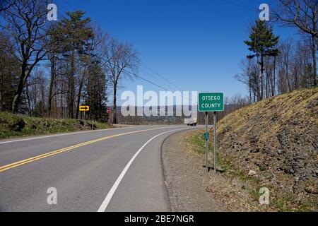 Ankunft in Otsego County in Upstate New York Stockfoto