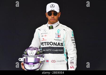 Formel 1 Saison könnte bis Juni wegen Coronavirus OutbreakTalks stattgefunden haben, um die F1-Kampagne bis zum Großen Preis von Aserbaidschan zu verzögern, in für den 7. Juni vorgezogen, frühestens Featuring: Lewis Hamilton wo: Melbourne, Australien Wann: 12 Mar 2020 Credit: WENN.com Stockfoto