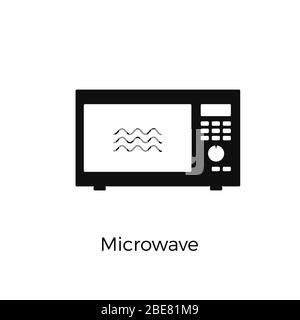 Mikrowellen-Symbol. Elektronisches Piktogramm für Küchengeräte. Vektorgrafik Stock Vektor