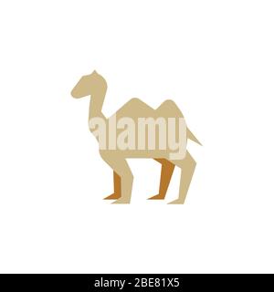Kamel Tier flach Symbol isoliert auf einem weißen Hintergrund.Ramadan Urlaub Design-Element.Religion muslime Zeichen Stock Vektor