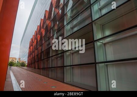 Fassade der menschlichen Evolution Museum. Burgos, Spanien. Stockfoto