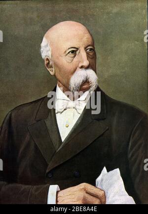 'Portrait de l'homme politique italien Francesco Crispi (1819-1901)' Illustration de Tancredi Scarpelli (1866-1937) tiree de 'Storia d'Italia' (Histoi Stockfoto