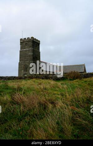 Pfarrkirche St. Materiana, Tintagel, Nord Cornwall. Stockfoto