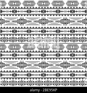 Aztec Kultur Vektor nahtlose Muster. Mexikanische maya endlosen Hintergrund. Ethnische Mode geometrische Hintergrund Illustration Stock Vektor