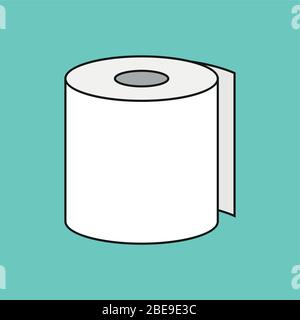 Rolle des toilettenpapiersymbols Vektordarstellung EPS10 Stock Vektor