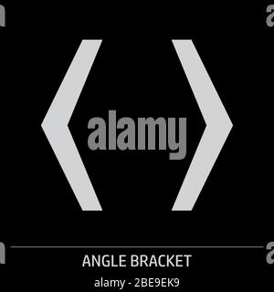 Symbol für Winkelklammer Stock Vektor