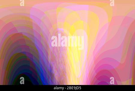 Abstraktes Bild. Farbenfroher Hintergrund. Geschwungene Linien und Formen mit einem schönen grafischen Design. Stockfoto