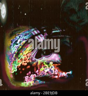 Abstraktes Bild. Farbenfroher Hintergrund. Fantasie zum Thema Raum. Stockfoto