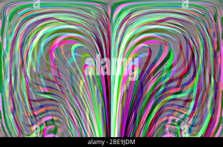 Abstraktes Bild. Farbenfroher Hintergrund. Fantasie zum Thema Raum. Stockfoto