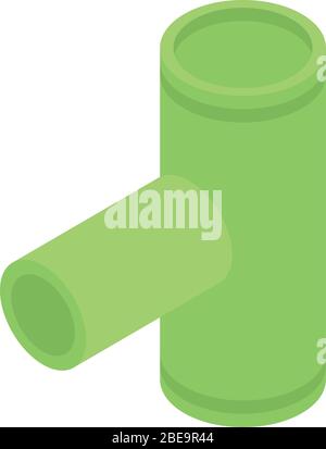 Symbol für grüne Rinne, isometrische Ausführung Stock Vektor