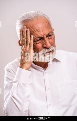 Porträt des depressiven und präbesetzten Obermannes. Stockfoto
