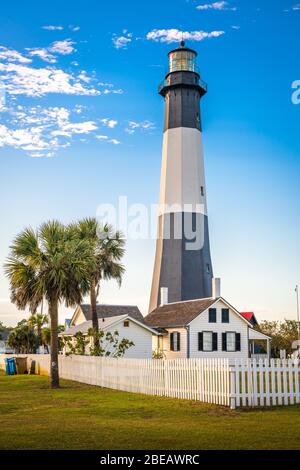 Tybee Island Leuchtturm von Tybee Island, Georgia, USA. Stockfoto