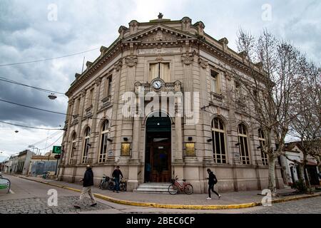 Bank, San Antonio de Areco, Argentinien Stockfoto