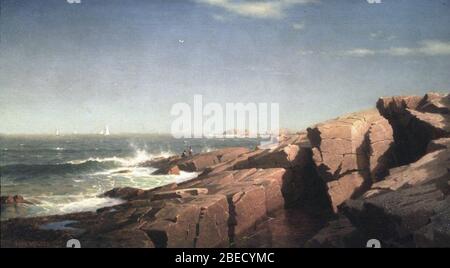 Felsen am Nahant - William Stanley Haseltine - insgesamt. Stockfoto