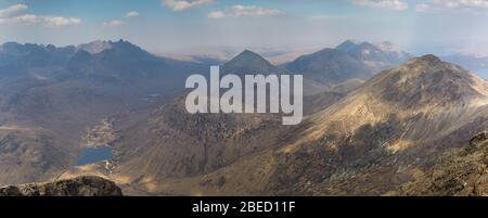 Blick von Blabheinn, Cuillin, Skye Stockfoto