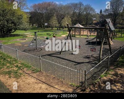 High Wycombe, Großbritannien. April 2020. Allgemeiner Blick auf Hughenden Park in High Wycombe während der Osterfeiertage Montag während der Covid-19 Pandemie als die britische Regierung Rat, um soziale Distanz zu halten und minimieren Zeit außerhalb in High Wycombe am 13. April 2020. Kredit: Prime Media Images/Alamy Live News Stockfoto