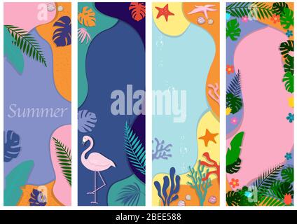 Kollektion von Designs für den Sommer Sale Stock Vektor