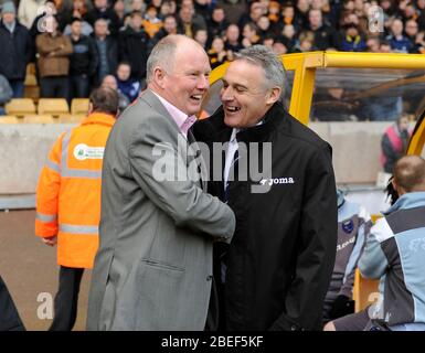 Redrow Homes Besitzer Steve Morgan und Fußballmanager Dave Jones Stockfoto