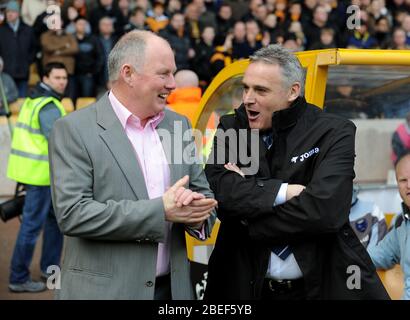 Redrow Homes Besitzer Steve Morgan und Fußballmanager Dave Jones Stockfoto