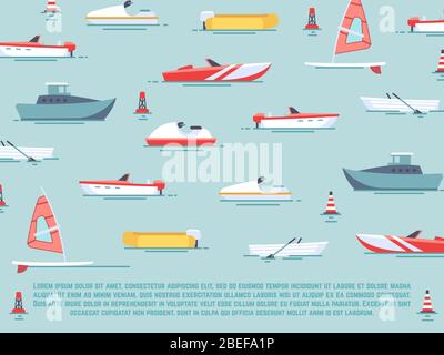 Seetransport Poster Design - Boote und Schiffe Hintergrund. Vektorgrafik Stock Vektor