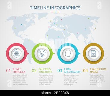 Zeitplan für das Geschäftsdiagramm mit Prozessschritten. Vektor-Fortschrittsdiagramm Infografiken Vorlage. Diagramm des Fortschritts, Infografik des Workflows Stock Vektor