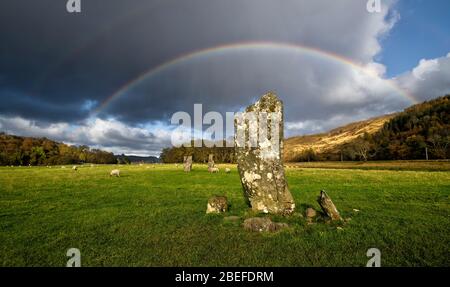 Nether Largie, Standing Stones, Schottland (3) Stockfoto