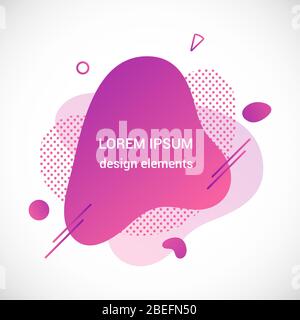 Moderne Flüssigkeit abstraktes Element Grafik Gradient flach Stil Design Flüssigkeit vektor Stock Vektor