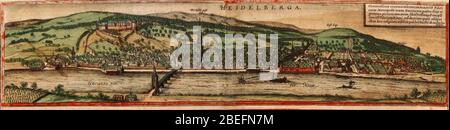 Heidelberg braun hogenberg. Stockfoto