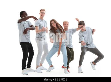 In vollem Wachstum. Gruppe vielfältig von lebendigen Jugendlichen Stockfoto