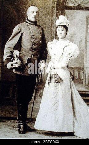 Heinrich Coudenhove-Kalergi Mitsuko Aoyama. Stockfoto