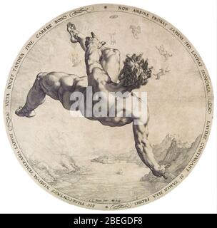 Hendrick Goltzius - Phaethon aus der vier Disgracers-Serie Stockfoto