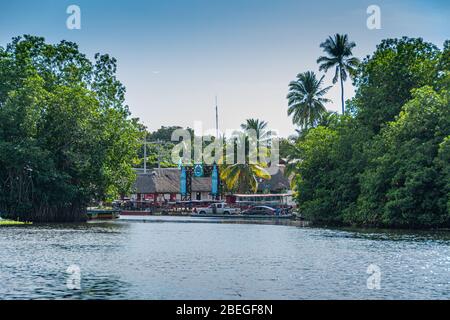 Der Steg bei Embarcader Monterrico, Guatemala Stockfoto