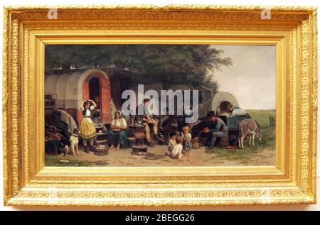 Hendrik Jacobus Scholten (1824-1907), Kermisgasten, 1870, Olieverf op doek. Stockfoto