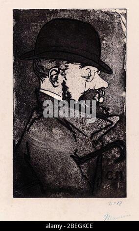 Henri de Toulouse-Lautrec von Charles Maurin (1856-1914). Stockfoto