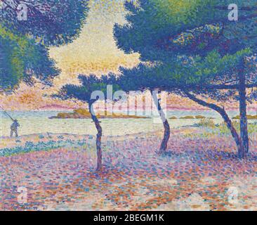 Henri Edmond Cross La Plage de Saint-Clair. Stockfoto