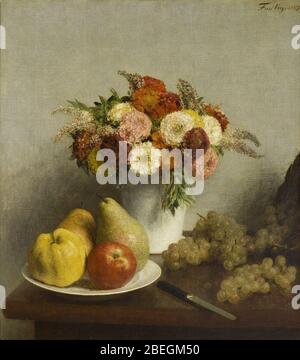 Henri Fantin-Latour - Blumen und Früchte Stockfoto