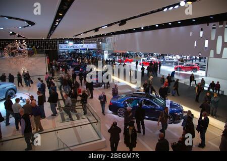 Bild des Innenraums der Cobo Hall, Standort der North American International Auto Show (NAIAS) 2017. Stockfoto