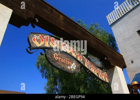 San Diego, 20. AUG 2009 - Eingang zum Old Town Market Stockfoto