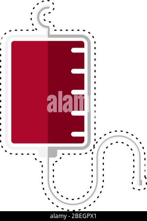 Symbol für gepunktete Serumbeutel Stock Vektor