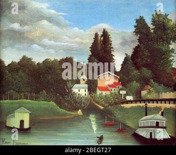 Henri Rousseau - das Moulin d'Alfort. Stockfoto