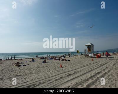San Diego, 19. AUG 2009 - die Leute genossen den Mission Beach Stockfoto
