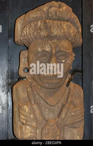 Alte religiöse Maya-Steinskulptur Stockfoto