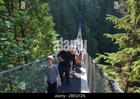 Der Capilano Suspension Bridge Park, Vancouver, Kanada Stockfoto