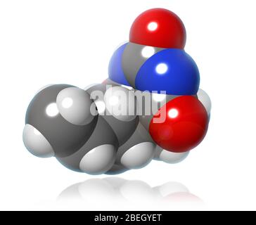 Pentobarbital Molecular Model Stockfoto