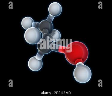 Ethanol Molekularmodell Stockfoto